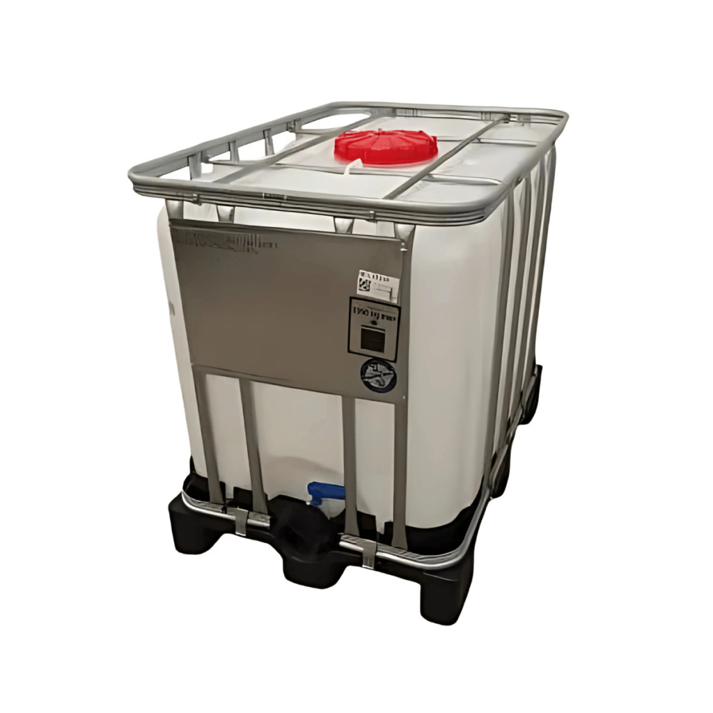 600 L IBC-tank i bur med adapter